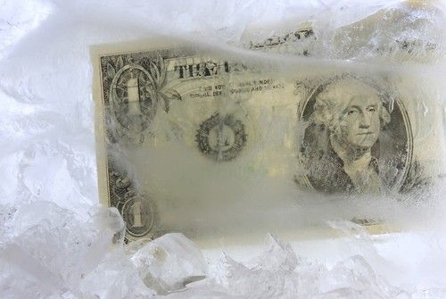 Money in the freezer
