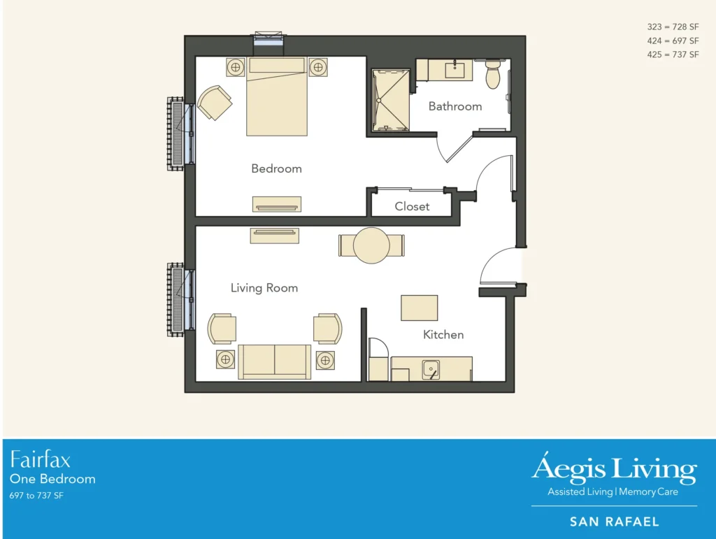 san rafael one bedroom floor plan