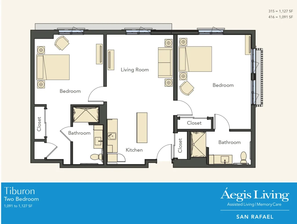 san rafael two bedroom floor plan