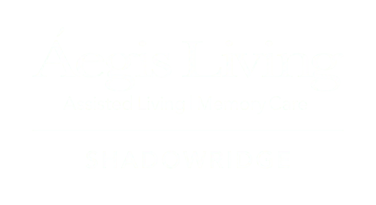 Aegis Living Shadowridge logo, assisted and memory care.