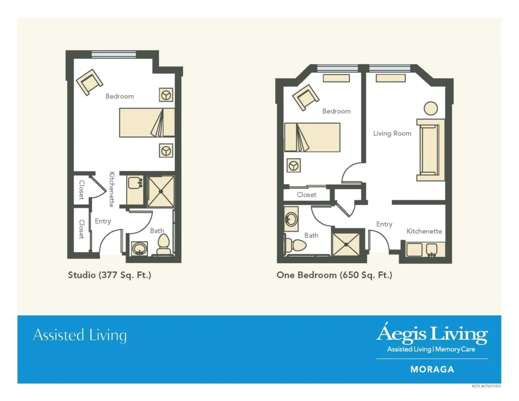 one bed floor plan