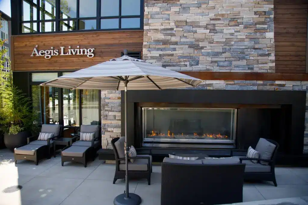outdoor with fireplace