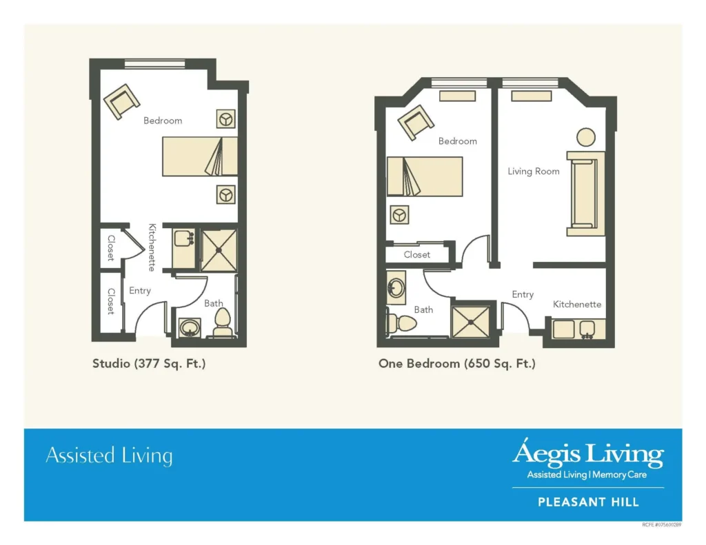 one bed floor plan
