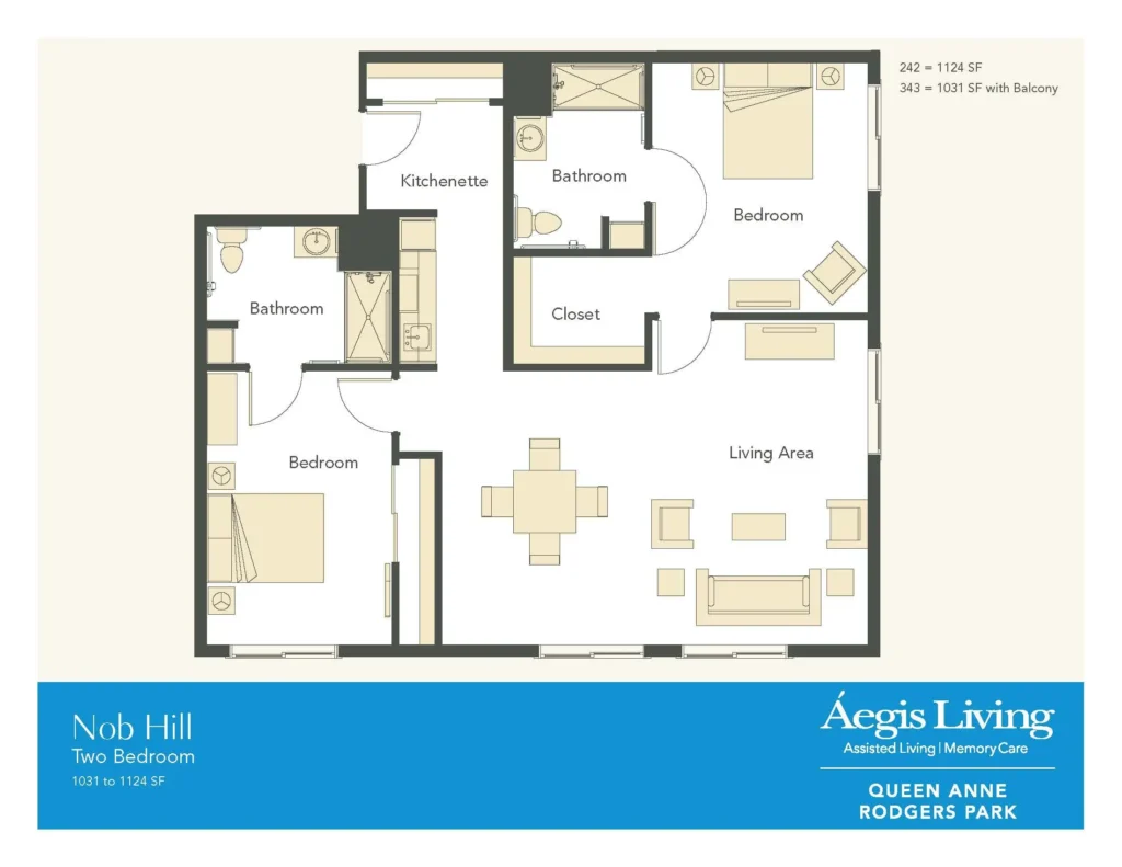 two bedroom floorplan