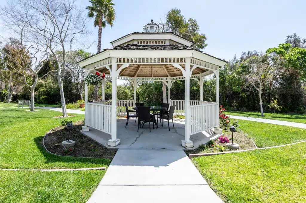 gazebo with seating area