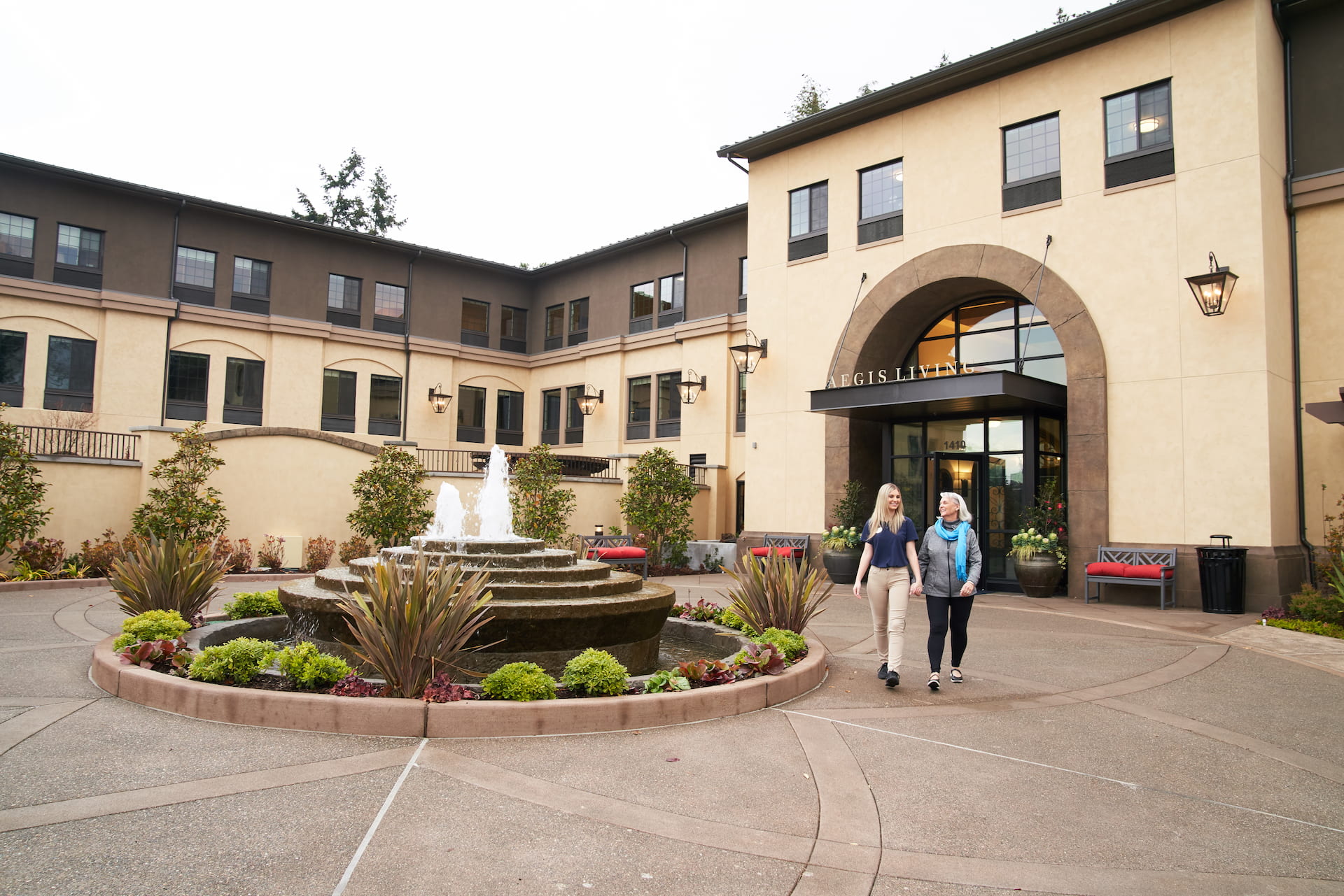 The main entrance of Aegis Living Ravenna