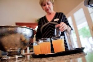 a picture of smoothies meant to keep seniors hydrated