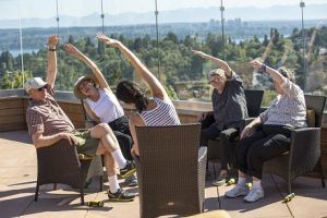 assisted living residents exercising