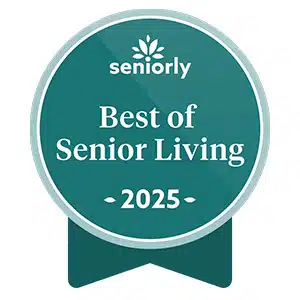 Senior living award badge for 2025