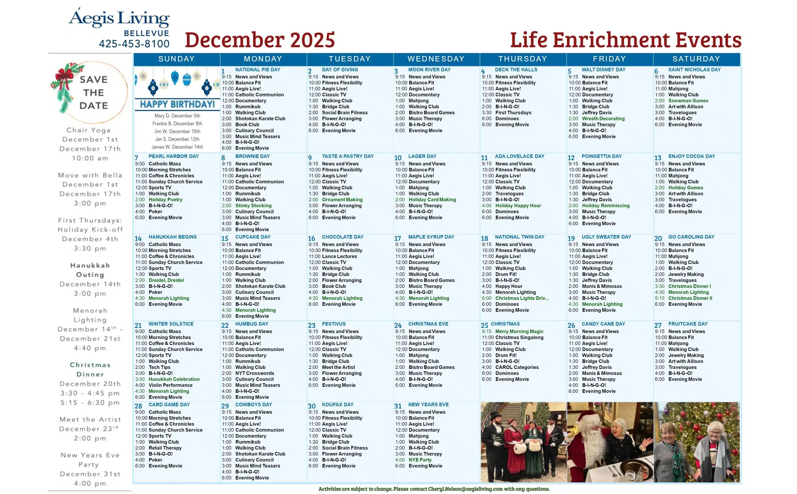 Activity Calendar Image