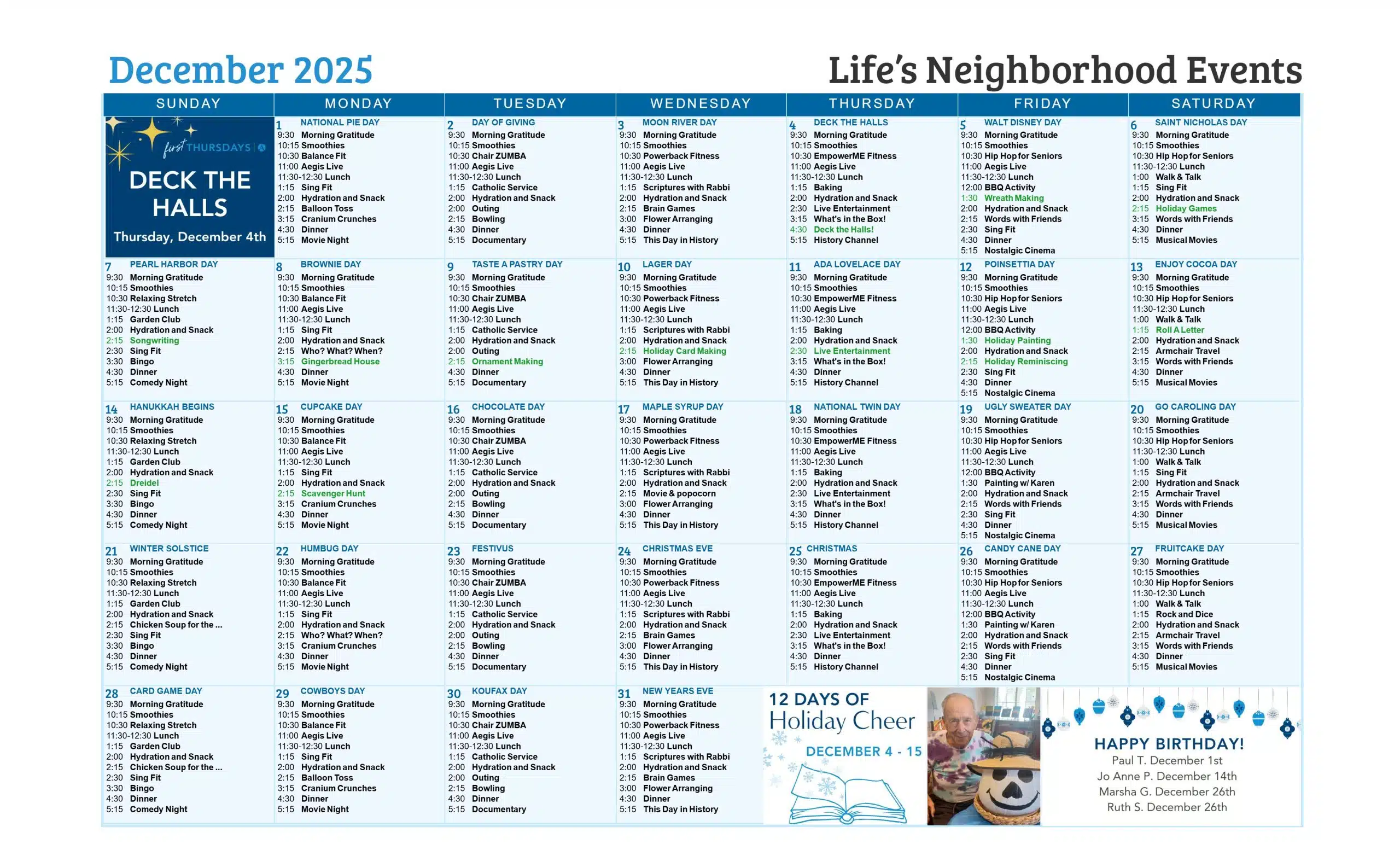 Activity Calendar Image